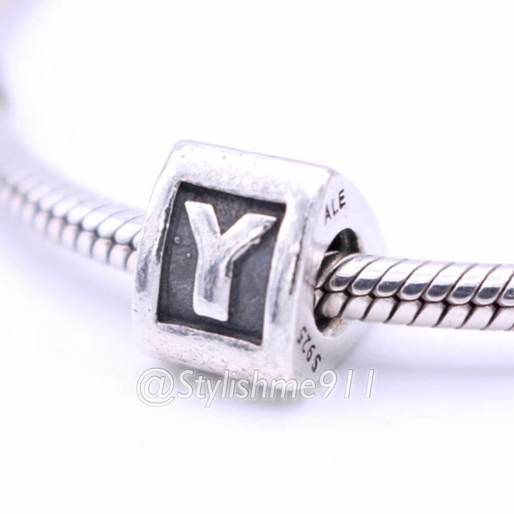 Authentic PANDORA Retired Alphabet Letter - Y